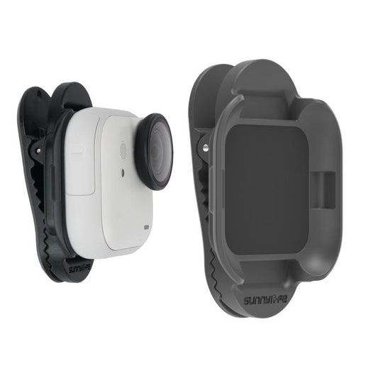For Insta360 GO Ultra Sunnylife Magnetic Backpack Clip Action Camera Clamp Vertical-Horizontal Mount (Black) - Mount & Holder by Sunnylife | Online Shopping UK | buy2fix