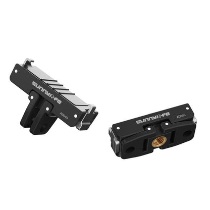For Insta360 GO Ultra Sunnylife Magnetic Quick Release Adapter Mount Foldable Base Dual-Claws 1/4 Adapter (Black) - Mount & Holder by Sunnylife | Online Shopping UK | buy2fix