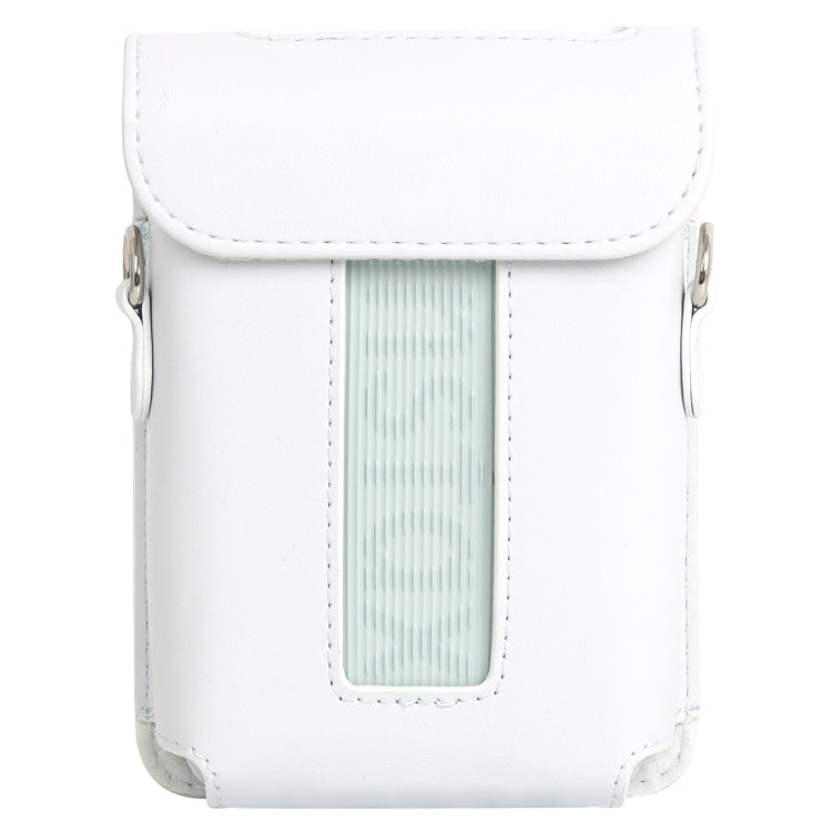 For FUJIFILM Instax mini Link 3 Full Body Leather Case Bag with Strap (White) - Leather Bag by buy2fix | Online Shopping UK | buy2fix