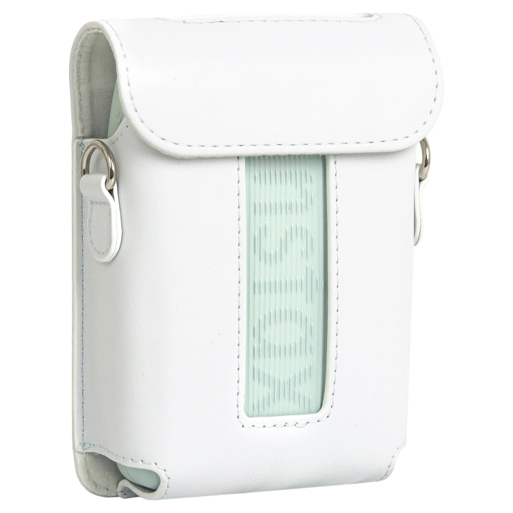 For FUJIFILM Instax mini Link 3 Full Body Leather Case Bag with Strap (White) - Leather Bag by buy2fix | Online Shopping UK | buy2fix
