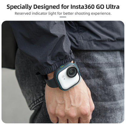 For Insta360 GO Ultra Sunnylife Expansion Band Strap Silicone Protective Cover Wristband Backpack Bicycle Stripe Cat Collar (Black) - Case & Bags by Sunnylife | Online Shopping UK | buy2fix