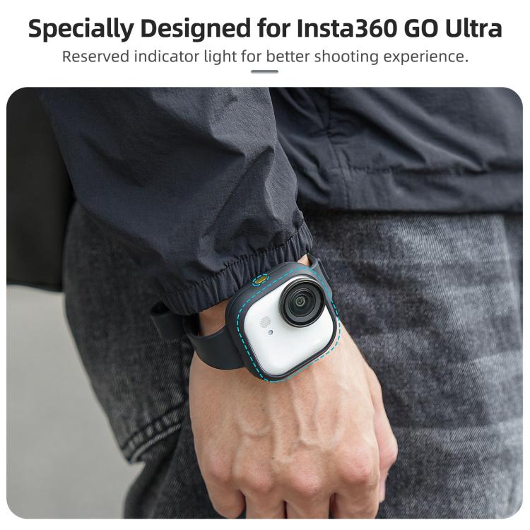 For Insta360 GO Ultra Sunnylife Expansion Band Strap Silicone Protective Cover Wristband Backpack Bicycle Stripe Cat Collar (White) - Case & Bags by Sunnylife | Online Shopping UK | buy2fix