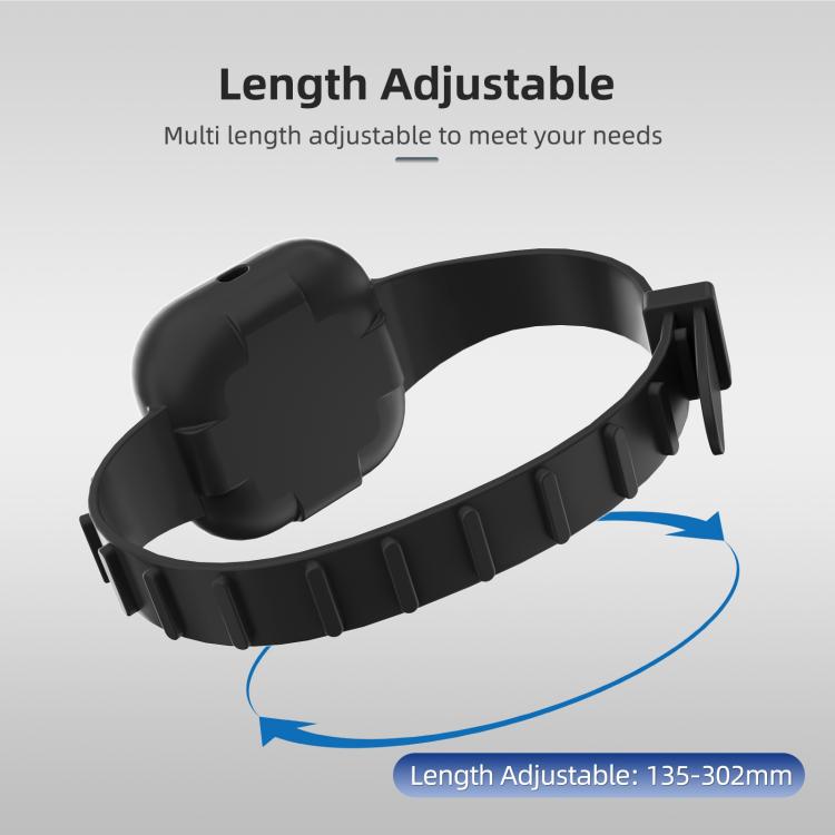 For Insta360 GO Ultra Sunnylife Expansion Band Strap Silicone Protective Cover Wristband Backpack Bicycle Stripe Cat Collar (White) - Case & Bags by Sunnylife | Online Shopping UK | buy2fix