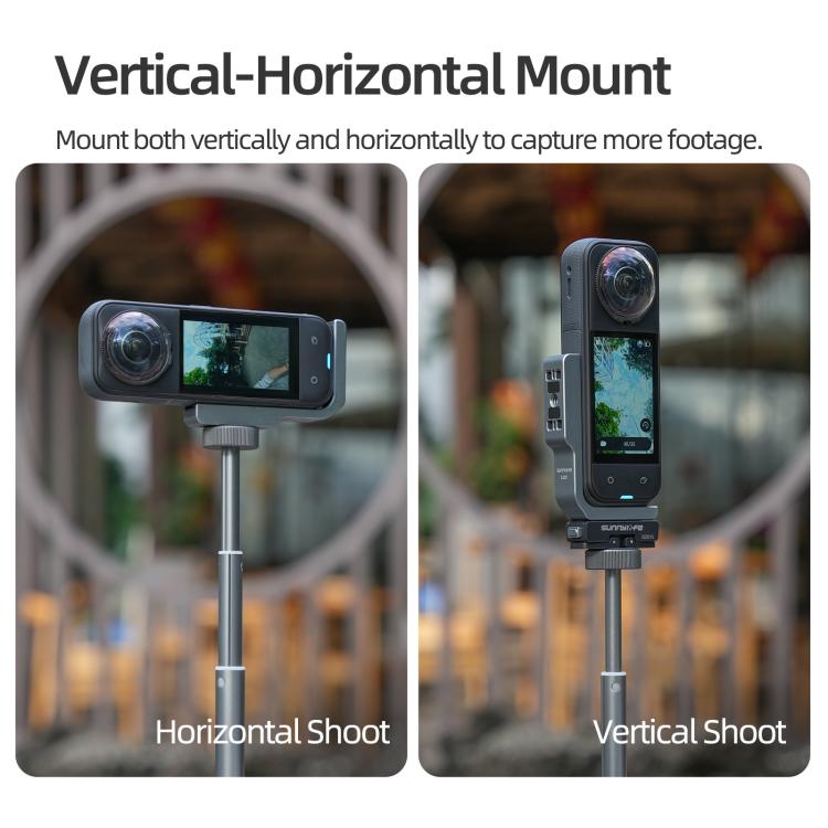 For Insta360 X5 / X4 Sunnylife L-Type Vertical-Horizontal Magnetic Mount with DZ015 Magnetic Adapter Quick Release Mount Adapter Stand (Grey) - Mount & Holder by Sunnylife | Online Shopping UK | buy2fix