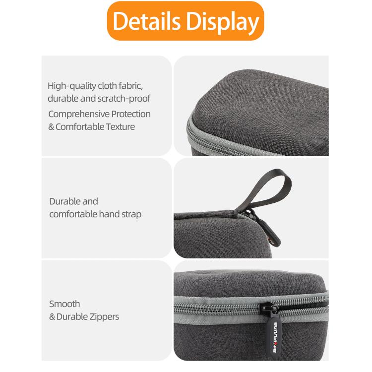 For Insta360 GO Ultra Sunnylife Standard Portable Protective Box Storage Bag (Black) - Case & Bags by Sunnylife | Online Shopping UK | buy2fix