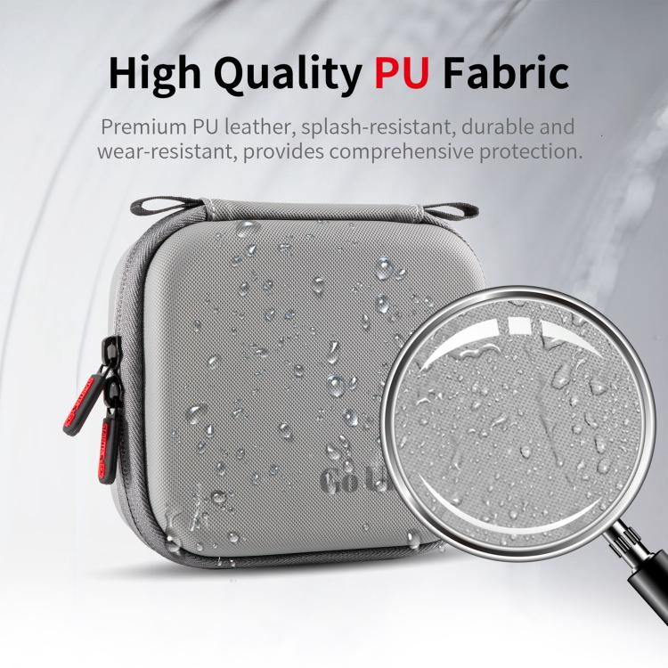 For Insta360 GO Ultra STARTRC Standard Portable Protective Box Diamond Texture PU Storage Bag (Grey) - Case & Bags by STARTRC | Online Shopping UK | buy2fix