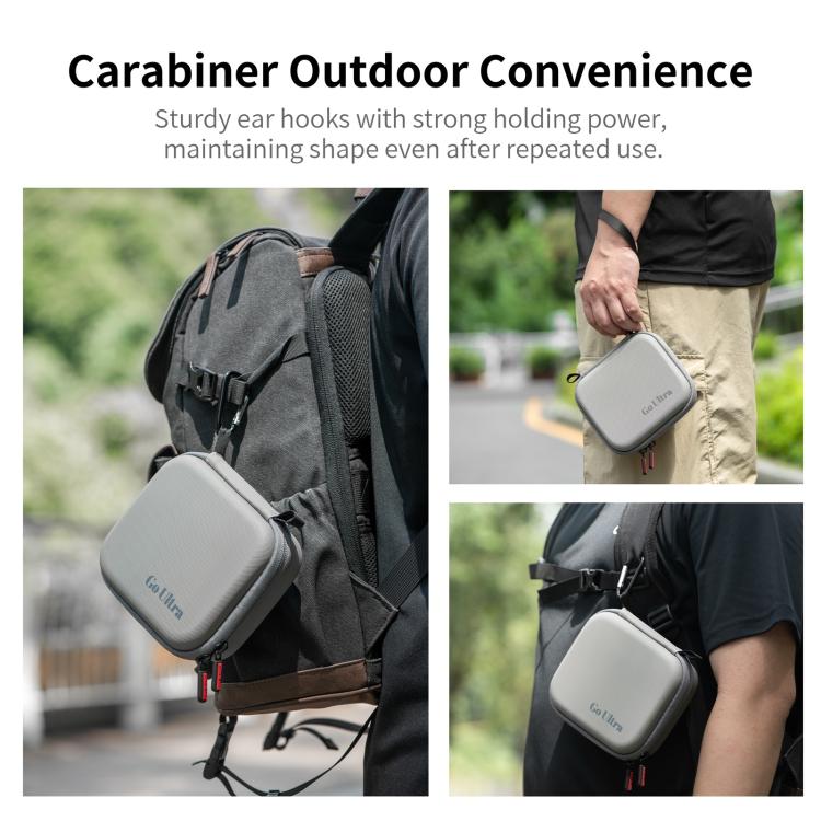 For Insta360 GO Ultra STARTRC Standard Portable Protective Box Diamond Texture PU Storage Bag (Grey) - Case & Bags by STARTRC | Online Shopping UK | buy2fix