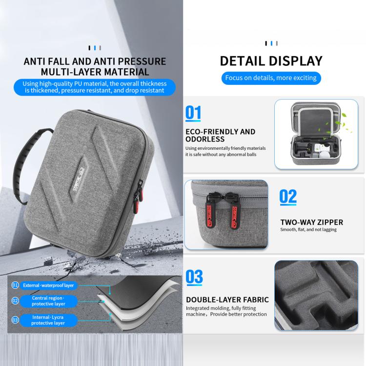 For Insta360 Go Ultra STARTRC Full Kit Portable Handbag Shoulder Nylon Storage Bag (Grey) - Case & Bags by STARTRC | Online Shopping UK | buy2fix