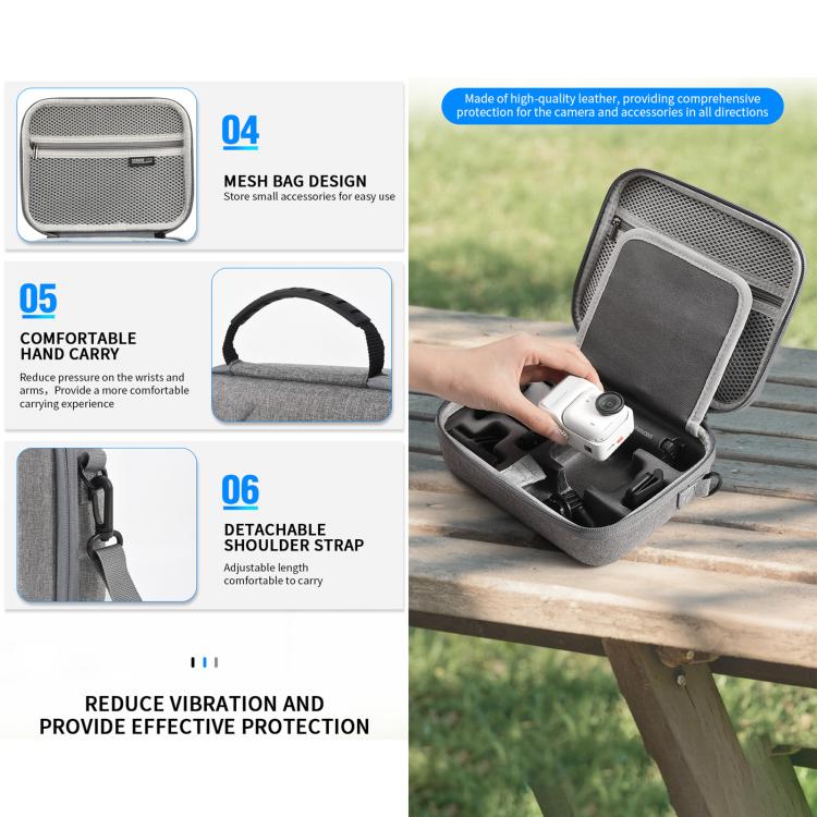 For Insta360 Go Ultra STARTRC Full Kit Portable Handbag Shoulder Nylon Storage Bag (Grey) - Case & Bags by STARTRC | Online Shopping UK | buy2fix