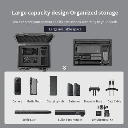 For Insta360 X5 STARTRC Waterproof Dual-layer Suitcase Storage Box (Black) - Case & Bags by STARTRC | Online Shopping UK | buy2fix