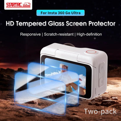 For Insta360 GO Ultra 2pcs STARTRC Screen Tempered Gass Film (Transparent) - Protective Film & Stickers by STARTRC | Online Shopping UK | buy2fix