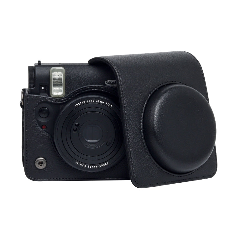 For Fujifilm Instax mini 99 Full Body Camera PU Leather Case Bag with Strap (Black) by buy2fix
