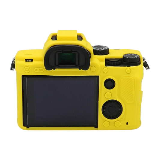 For Sony A7 III / ILCE-7M3 / A7R III Soft Silicone Protective Case(Yellow) by buy2fix