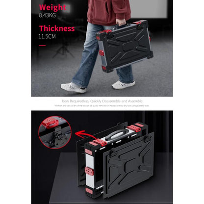 FEELWORLD PS101 Triple 10.1-inch Vertical Dispaly Carry-on Monitor High Brightness 1000nit Portable Protective Case (EU Plug) - On-camera Monitors by FEELWORLD | Online Shopping UK | buy2fix