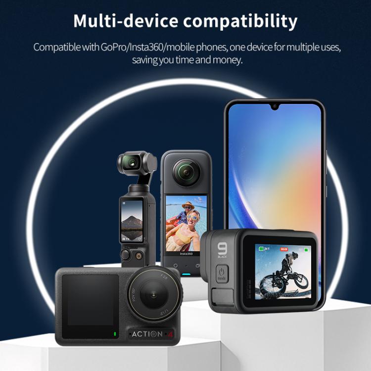 STARTRC Pocket-Size Foldable Magnetic Tripod for GoPro, DJI, Insta360 Action Cameras, DJI Pocket Series (Black) - Holder by STARTRC | Online Shopping UK | buy2fix