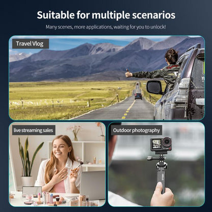 STARTRC Pocket-Size Foldable Magnetic Tripod for GoPro, DJI, Insta360 Action Cameras, DJI Pocket Series (Black) - Holder by STARTRC | Online Shopping UK | buy2fix