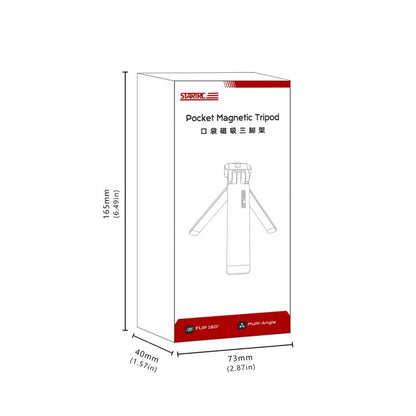 STARTRC Pocket-Size Foldable Magnetic Tripod for GoPro, DJI, Insta360 Action Cameras, DJI Pocket Series (Black) - Holder by STARTRC | Online Shopping UK | buy2fix