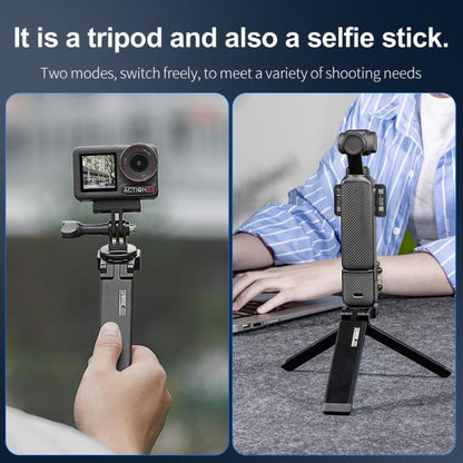 STARTRC Pocket-Size Foldable Magnetic Tripod for GoPro, DJI, Insta360 Action Cameras, DJI Pocket Series (Black) - Holder by STARTRC | Online Shopping UK | buy2fix