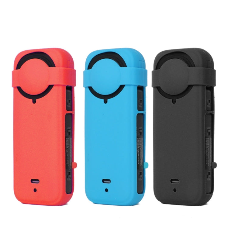 For Insta360 X4 Silicone Protective Case with Lens Cover (Red) - Case & Bags by buy2fix | Online Shopping UK | buy2fix