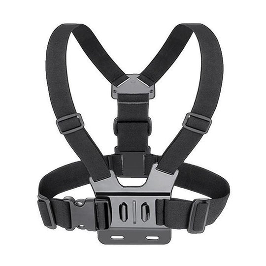 Front Chest Belt Shoulder Strap Mount Holder for GoPro, Insta360, DJI and Other Action Cameras (Black)
