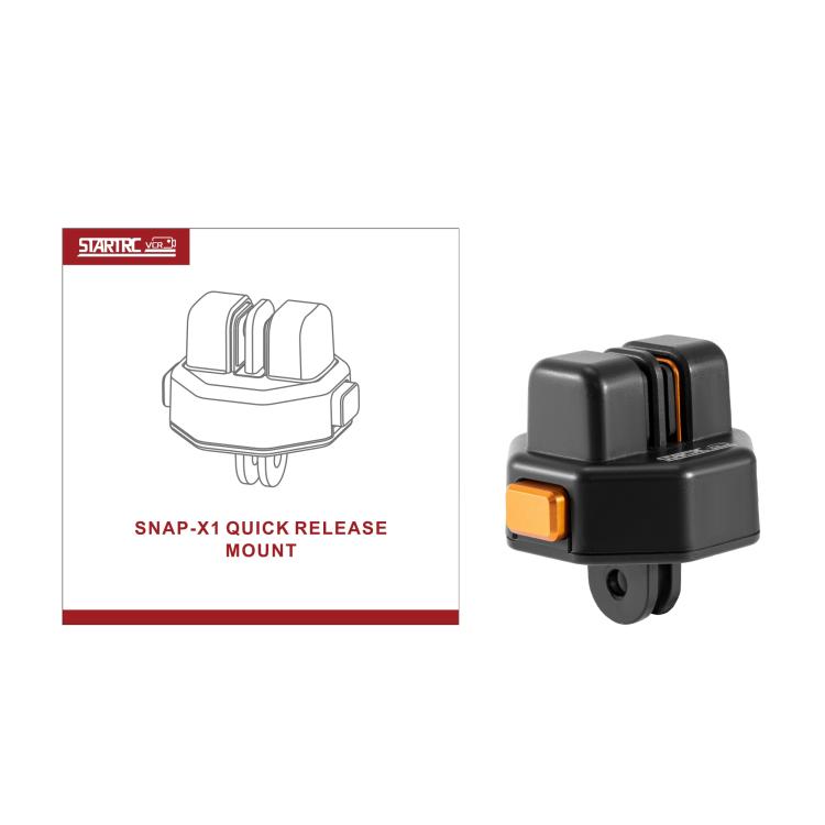 STARTRC VCR Snap-Mag Magnetic Quick Release Base Mount For GoPro (Black) - Connection Mount by STARTRC | Online Shopping UK | buy2fix