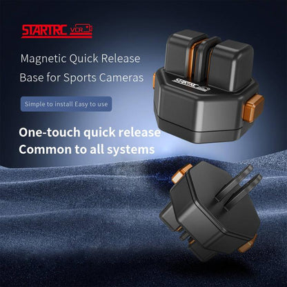 STARTRC VCR Snap-Mag Magnetic Quick Release Base Mount For GoPro (Black) - Connection Mount by STARTRC | Online Shopping UK | buy2fix