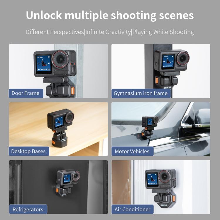 STARTRC VCR Snap-Mag Magnetic Quick Release Base Mount For GoPro (Black) - Connection Mount by STARTRC | Online Shopping UK | buy2fix