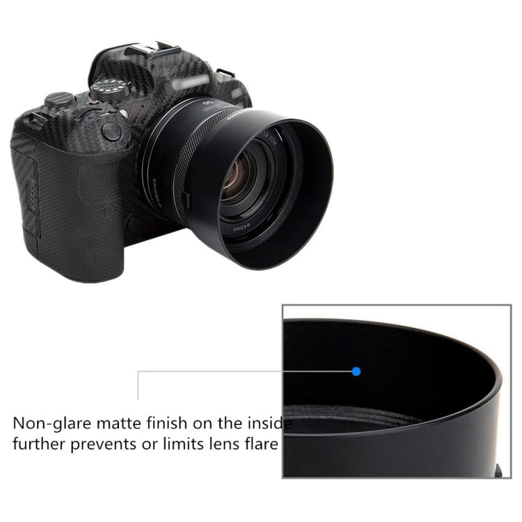 ES-65B Lens Hood Shade for Canon RF 50mm F1.8 STM Lens - Lens Hood by buy2fix | Online Shopping UK | buy2fix