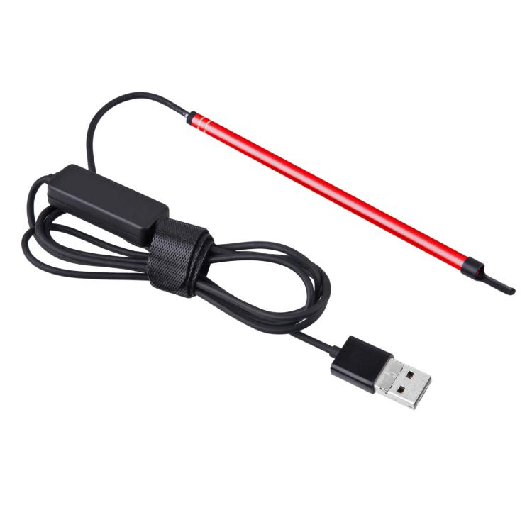 2 in 1 USB HD Visual Earwax Clean Tool Endoscope Borescope with LED Lights & Wifi, Cable length: 2m (Red) -  by buy2fix | Online Shopping UK | buy2fix