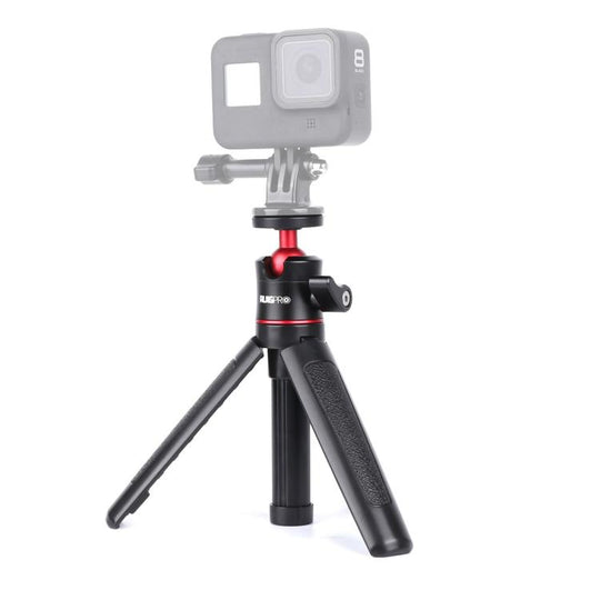 RUIGPRO Multi-functional Foldable Tripod Holder Selfie Monopod Stick with Ball Head for DJI, Insta360, GoPro and Other Action Cameras(Black)
