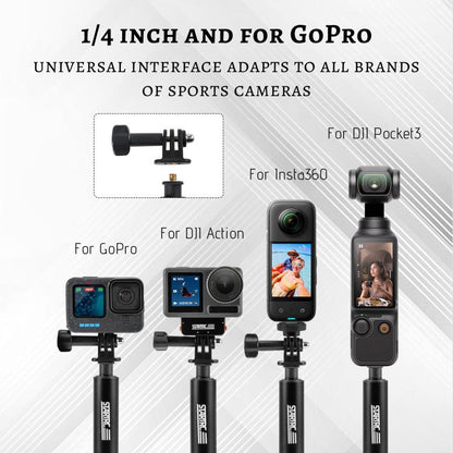 STARTRC 1.3m Handheld Extendable Pole Monopod (Black) - Extendable Pole by STARTRC | Online Shopping UK | buy2fix