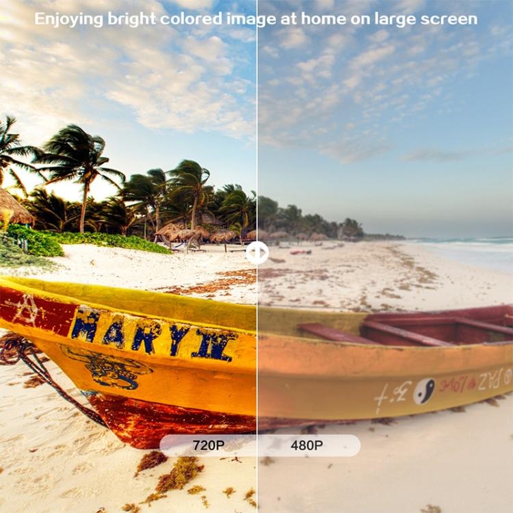 Cheerlux C9 1280x720 720P HD Smart Projector, Support HDMI x 2 / USB x 2 / VGA / AV (Black Grey) - LED Projector by Cheerlux | Online Shopping UK | buy2fix