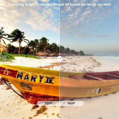 Cheerlux C9 1280x720 720P HD Smart Projector, Support HDMI x 2 / USB x 2 / VGA / AV (Black Grey) - LED Projector by Cheerlux | Online Shopping UK | buy2fix