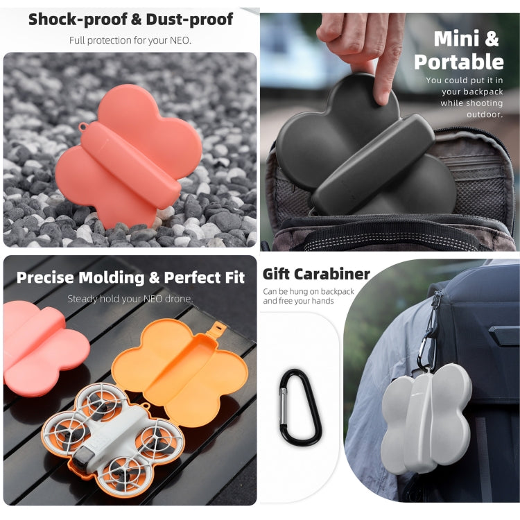 For DJI Neo Sunnylife Butterfly Storage Box Anti-collision Anti-scratch Protection Case (Grey) - Cases & Bags by Sunnylife | Online Shopping UK | buy2fix