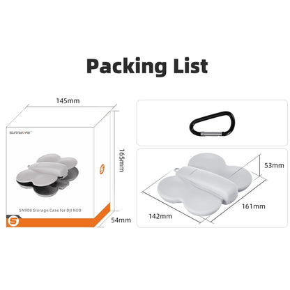 For DJI Neo Sunnylife Butterfly Storage Box Anti-collision Anti-scratch Protection Case (Grey) - Cases & Bags by Sunnylife | Online Shopping UK | buy2fix