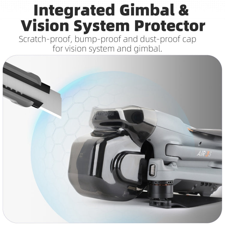 For DJI Air 3S Sunnylife Integrated Gimbal Cover Transparent Lens Cap Vision System Protector (Grey) - Other by Sunnylife | Online Shopping UK | buy2fix