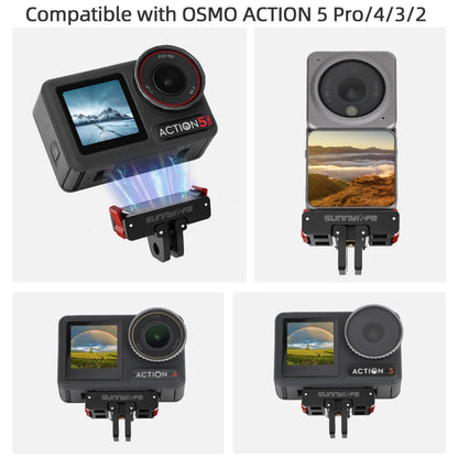 For DJI Osmo 360 / Action 5 Pro / 4 / 3 Sunnylife Foldable Magnetic Quick Release Mount Action Camera Selfie Stick Tripod Adapter Cam Stand (Black) - Mount & Holder by Sunnylife | Online Shopping UK | buy2fix