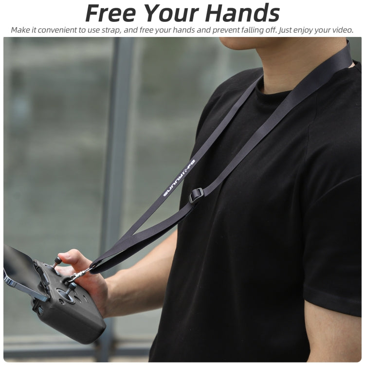For DJI Neo / Mini 4 Pro / RC-N3 / RC-N2 / RC-N1 Sunnylife Controller Protective Cover Silicone Case with Neck Strap (Black) - Cases & Bags by Sunnylife | Online Shopping UK | buy2fix