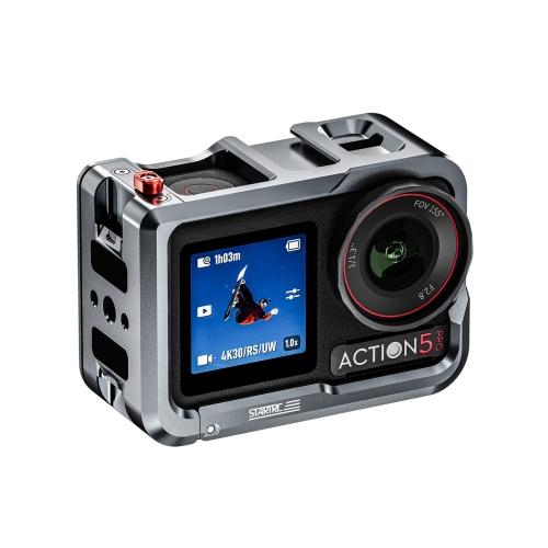 For DJI Osmo Action 5 Pro STARTRC Metal Cage Expansion Adapter Frame with Cold Shoe (Grey) - Protection Frame by STARTRC | Online Shopping UK | buy2fix