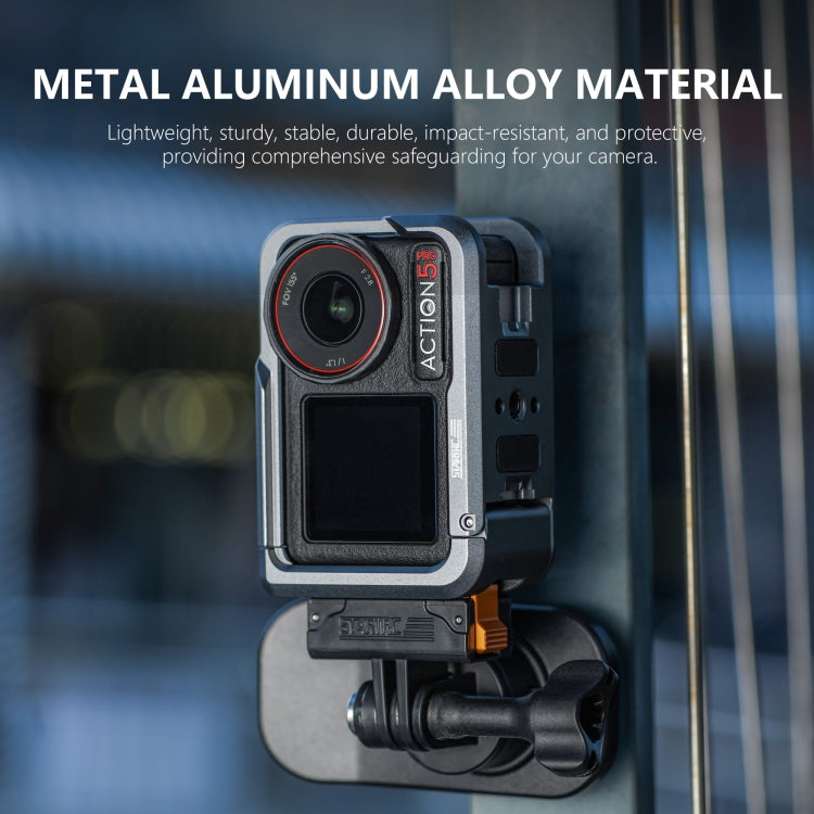 For DJI Osmo Action 5 Pro STARTRC Metal Cage Expansion Adapter Frame with Cold Shoe (Grey) - Protection Frame by STARTRC | Online Shopping UK | buy2fix