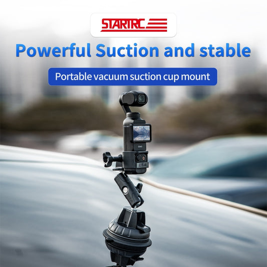 For DJI OSMO Pocket 3 STARTRC Suction Cup Holder Expansion Adapter Bracket (Black) by STARTRC