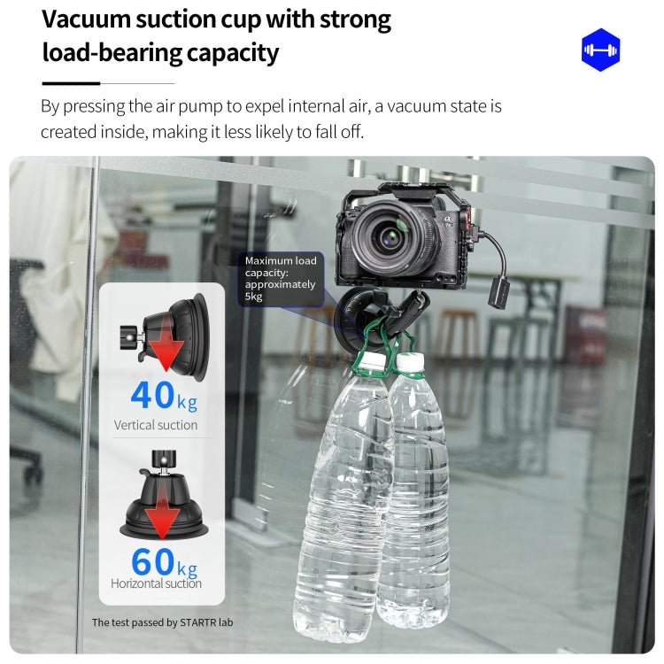 For DJI OSMO Pocket 3 STARTRC Suction Cup Holder Expansion Adapter Bracket (Black) - Mount & Holder by STARTRC | Online Shopping UK | buy2fix