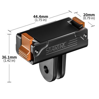 For DJI Osmo Action 5 Pro / 4 / 3 STARTRC Plastic Quick Adapter Magnetic Extension Bracket (Black) -  by STARTRC | Online Shopping UK | buy2fix