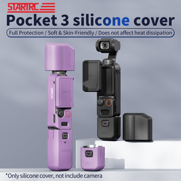 For DJI OSMO Pocket 3 STARTRC 5 in 1 Body Lens Handle Screen Silicone TPU Case (Black) - Case & Bags by STARTRC | Online Shopping UK | buy2fix