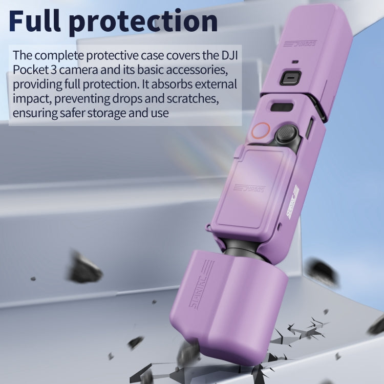 For DJI OSMO Pocket 3 STARTRC 5 in 1 Body Lens Handle Screen Silicone TPU Case (Black) - Case & Bags by STARTRC | Online Shopping UK | buy2fix