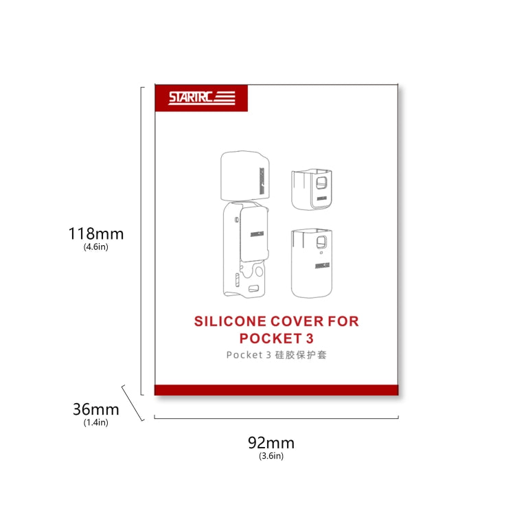 For DJI OSMO Pocket 3 STARTRC 5 in 1 Body Lens Handle Screen Silicone TPU Case (Black) - Case & Bags by STARTRC | Online Shopping UK | buy2fix