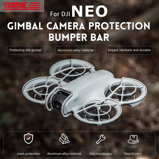 For DJI Neo STARTRC Gimbal Lens Anti-collision Aluminum Alloy Guard Bumper (Silver) by STARTRC