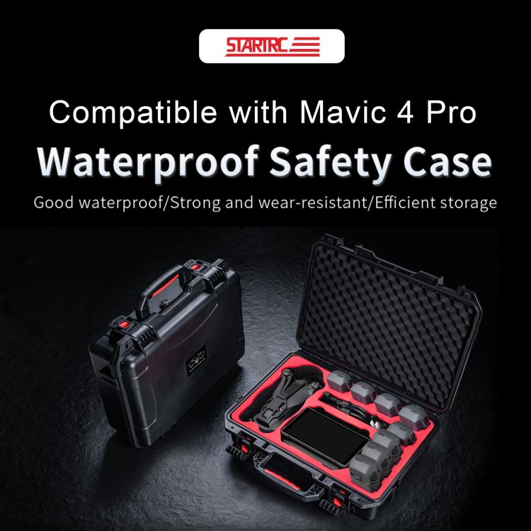 For DJI Mavic 4 Pro STARTRC Waterproof ABS Suitcase Storage Box (Black) - Backpacks & Bags by STARTRC | Online Shopping UK | buy2fix