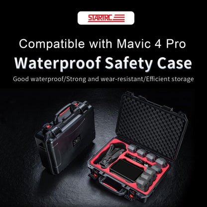 For DJI Mavic 4 Pro STARTRC Waterproof ABS Suitcase Storage Box (Black) - Backpacks & Bags by STARTRC | Online Shopping UK | buy2fix
