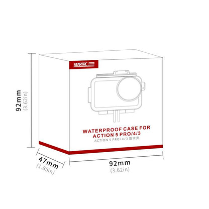 For DJI Osmo Action 5 Pro / 3 / 4 STARTRC 40m Underwater Waterproof Housing Diving Case (Transparent) - Case & Bags by STARTRC | Online Shopping UK | buy2fix